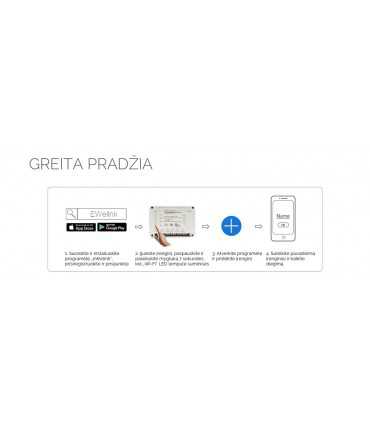 Išmani relė valdoma Wi-Fi + RF, 4-kanalų, 230VAC, 2200Wx4, Sonoff 4CHPRO-R3