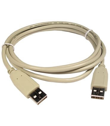 Kabelis USB2.0 AM kištukas - AM kištukai 1.8m baltas