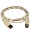 Kabelis USB2.0 AM kištukas - AM kištukai 1.8m baltas (Kabelis USB A kištukas - USB A kištukas )