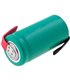 Akumuliatorius Ni-MH 2/3AA,2/3R6 1.2V 650mAh Ø14.5x30mm lituojamas su lapeliais