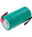 Akumuliatorius Ni-MH 2/3AA,2/3R6 1.2V 600mAh Ø13.9x28,5mm lituojamas su lapeliais