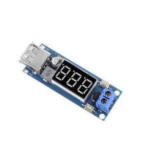 4.5-40V į 5V 2A DC/DC STEP-DOWN įtampos keitiklis su voltmetru ir USB lizdu