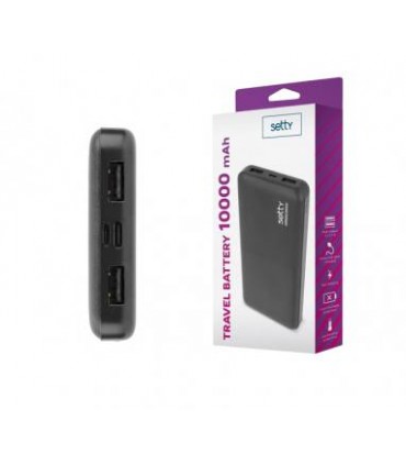 Universalus maitinimo šaltinis išorinis akumuliatorius 10000mAh Power Bank TB-100L (Powerbank)  USB + USB C 20000mAh juodas