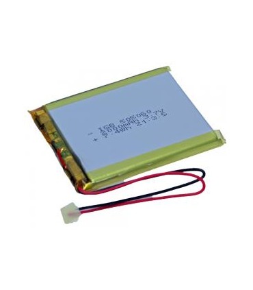 Akumuliatorius prizminis industrinis LP505060 2000mAh Li-Polymer 3.7V + PCM, 5.0x50.0x60.5 mm.