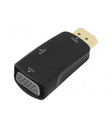 Perėjimas HDMI kištukas į VGA lizdą +3,5mm lizdą