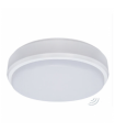 LED šviestuvas  230Vac, 20W, IP65  neutraliai balta,4000-4500K su mikrobangų nereguliuojamų judesio davikliu  Ø218*70↕mm