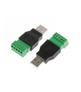 Kištukas USB A tipo kabelinis  5 kontaktų su greita jungtimi