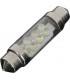 Lemputė 12V SV8.5 su 6LED balta Ø10x36mm